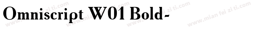 Omniscript W01 Bold字体转换